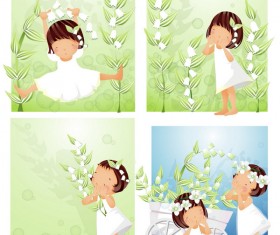 Tiny floral Border vector