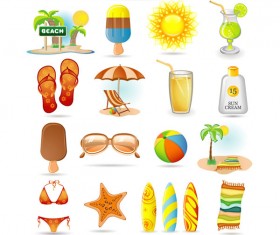 Summer icon vector vector