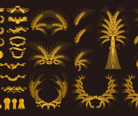 Golden ornate decoration vector