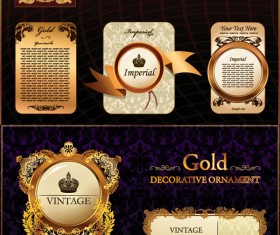 Gold Ornate floral Border vector