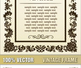 Ornate floral frame 1 vector