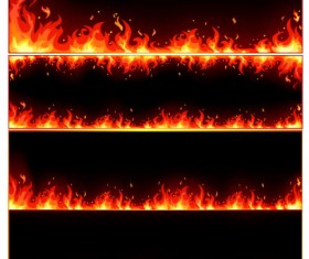 combustion flame border vector