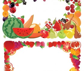 Fruit border vector