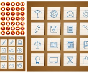 circular and the hand icon vector