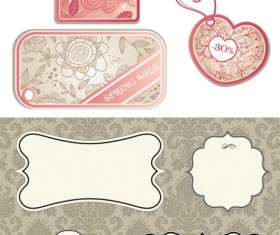 Retro symbol frame vector