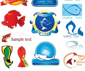 Marine element icon vector