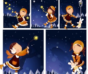 Elegant border patterns vector