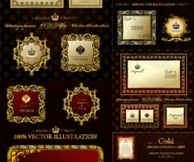 classical ornate frame vector