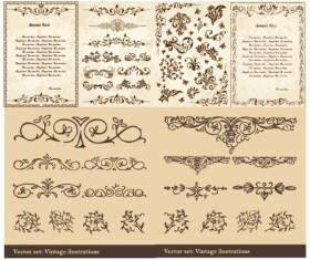 Ornate ANTIQUE FLORAL vector