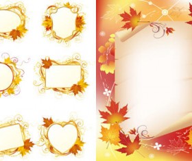 Maple Leaf decorative frame vector