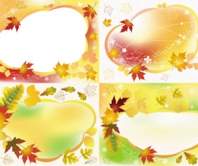 Beautiful autumn frame vector