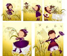 Natural plant design frame vector