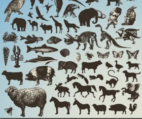 Animal icon vector set 01 vector