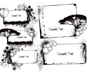 tree frame Floral vector