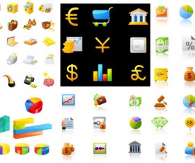 Financial icon vector vector