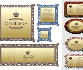 Ornate antique frame vector