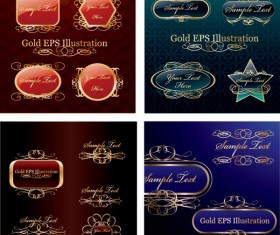 classical ornate Tags vector