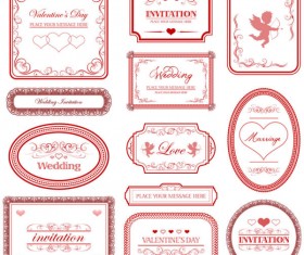 Love floral frame vector