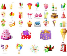 Birthday theme Icon vector