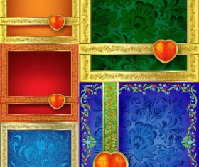 Floral background frame vector