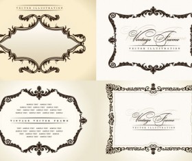 ancient floral frame 02 vector