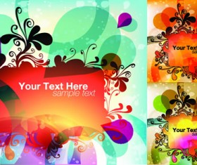 flowers and leaves of floral frame vector