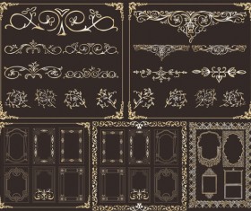 Retro frame elements vector