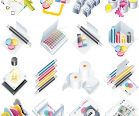 CMYK Creative icons vector