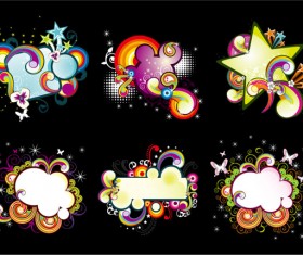 Trends in the floral dialog frames vector
