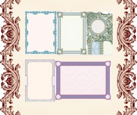 classical security frame Floral vector