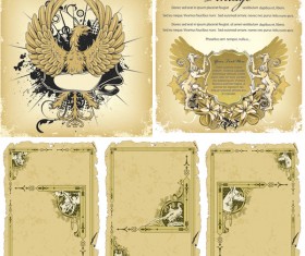 classic pattern and frame vector