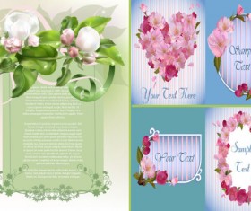 Elegant spring flowers vector