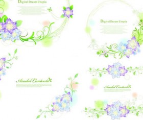 Fresh floral frame vector
