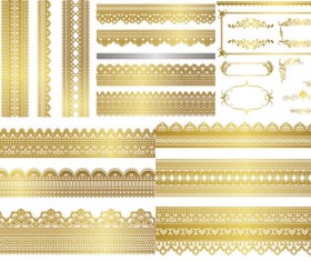 Golden floral Border vector
