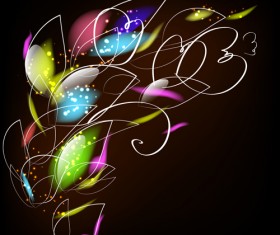 light with Flowers Backgrounds set 04