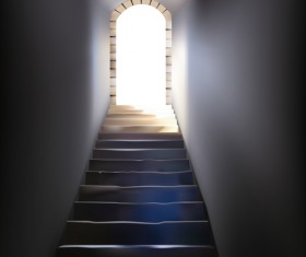 Tunnel and light design elements vector 01