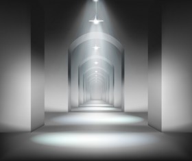 Tunnel and light design elements vector 04