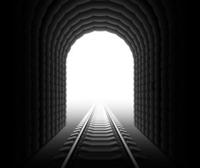 Tunnel and light design elements vector 05