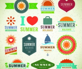 Logo and label for Summer holidays vector 03