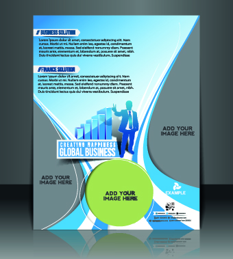 Business flyer and brochure cover design vector 10