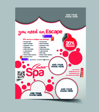 Business flyer and brochure cover design vector 14
