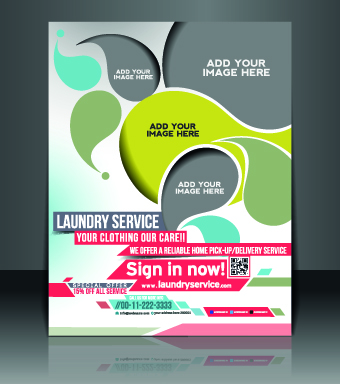 Business flyer and brochure cover design vector 16