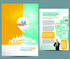 Business flyer and brochure cover design vector 26