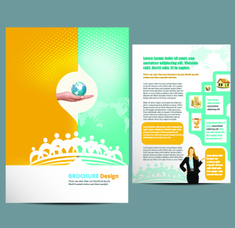 Business flyer and brochure cover design vector 26