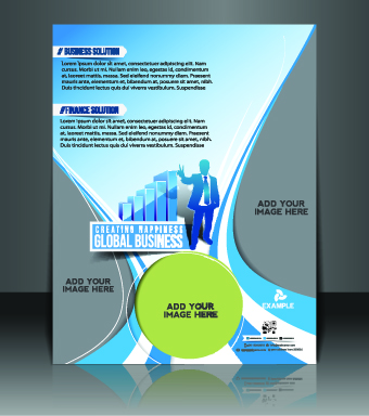 Business flyer and brochure cover design vector 33