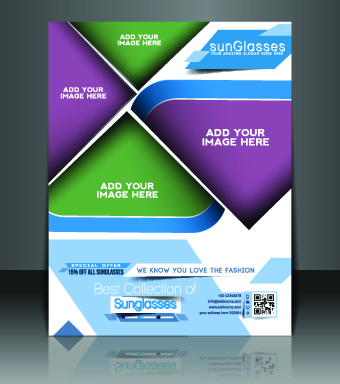 Business flyer and brochure cover design vector 35