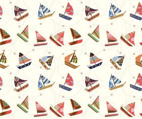Different Nautical pattern vector set 04
