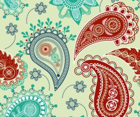 Vector paisley pattern set 03