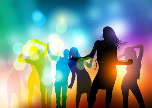 Party People silhouette vector 01