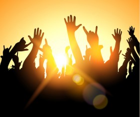 Party People silhouette vector 02